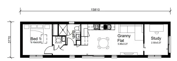 nsw Granny-Flat Wyee 1 bed plus study